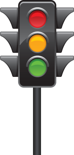 Classroom & Behind The Wheel Training - Traffic Light Clipart Png (240x500), Png Download