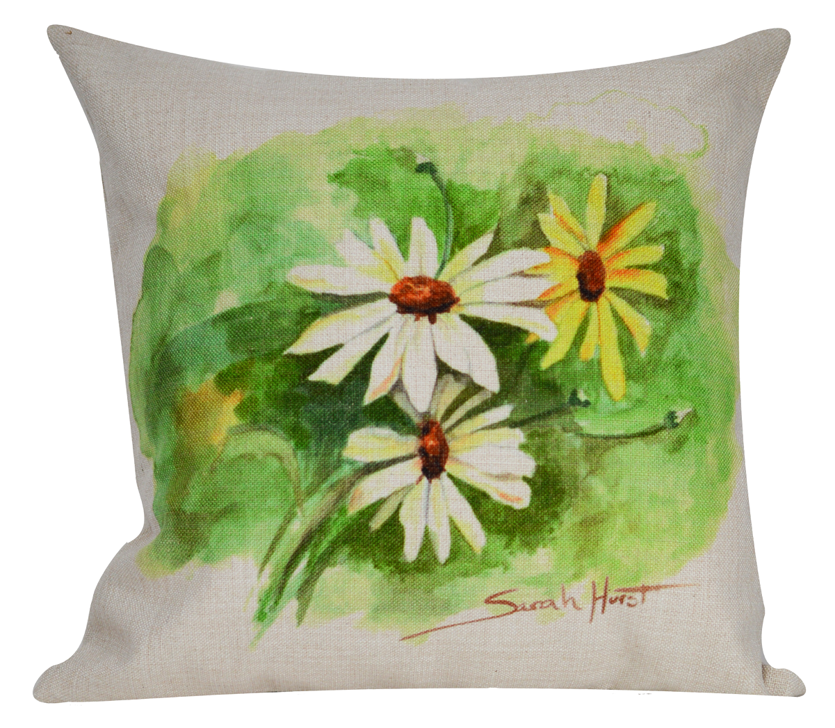 Daisy Throw Pillow 18"x18" - Throw Pillow (1200x1200), Png Download