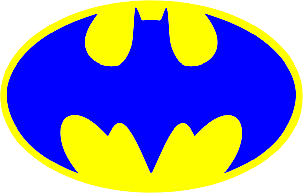 How To Set Use Blue Batman Logo Clipart (600x383), Png Download