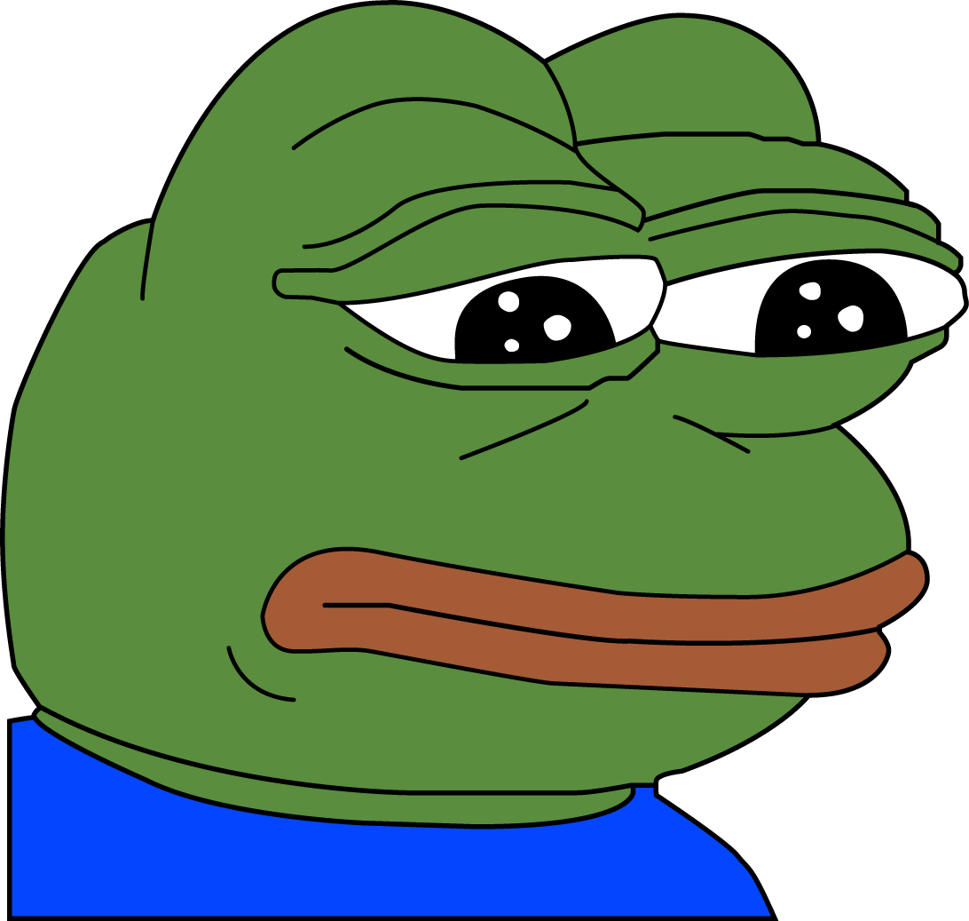 Pepe Sad (590x590), Png Download
