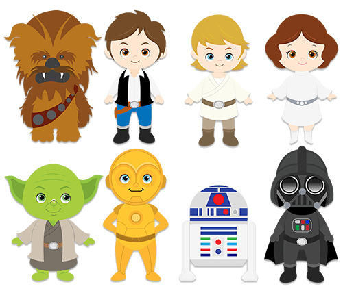 Star Wars Vector Graphics - Star Wars Baby Png (500x428), Png Download