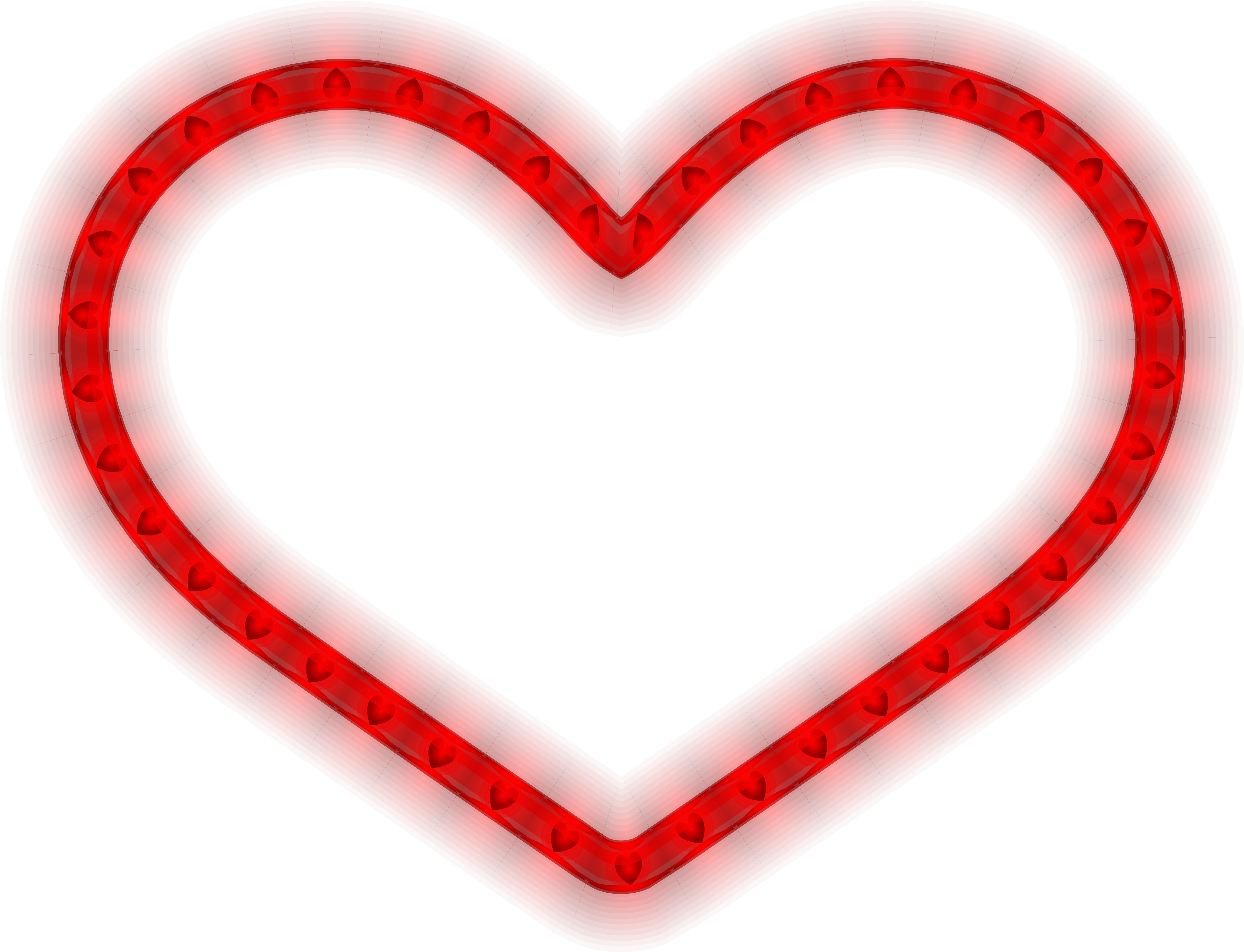 Glowing Heart Png Clipart Image (6084x4660), Png Download
