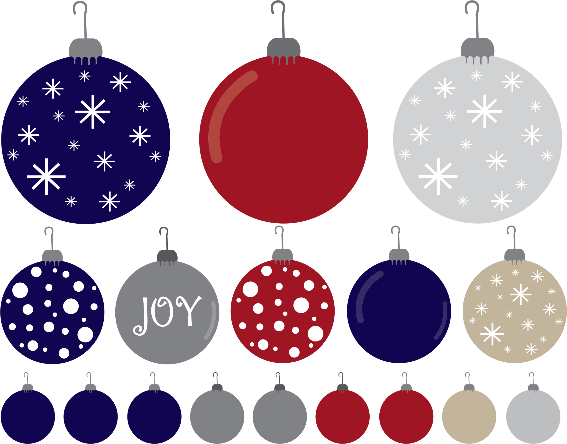 This Free Icons Png Design Of Christmas Ornaments Set (2330x1827), Png Download