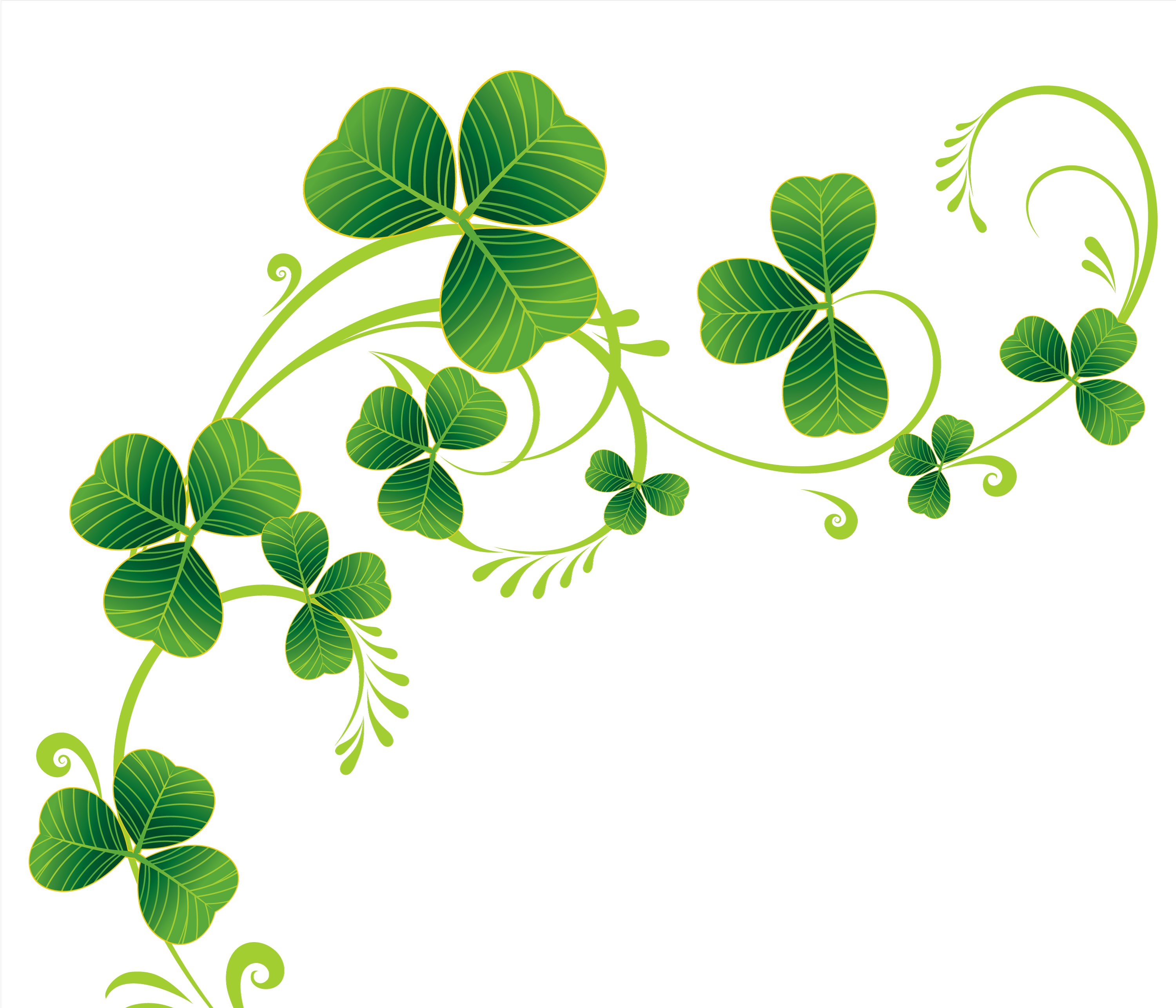 Transparent Shamrocks Decor Png Clipart - Shamrocks Clip Art (3000x2571), Png Download