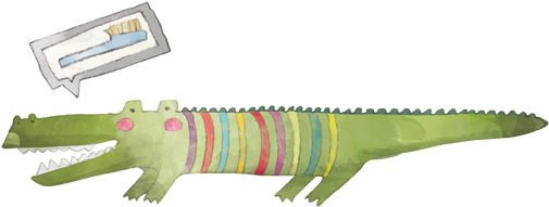 Watercolor And Pencil Patterns - Crocodile (573x228), Png Download