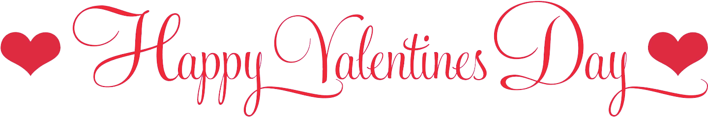 Happy Valentine's Day Png - Happy Valentines Day Clipart Transparent (1600x393), Png Download
