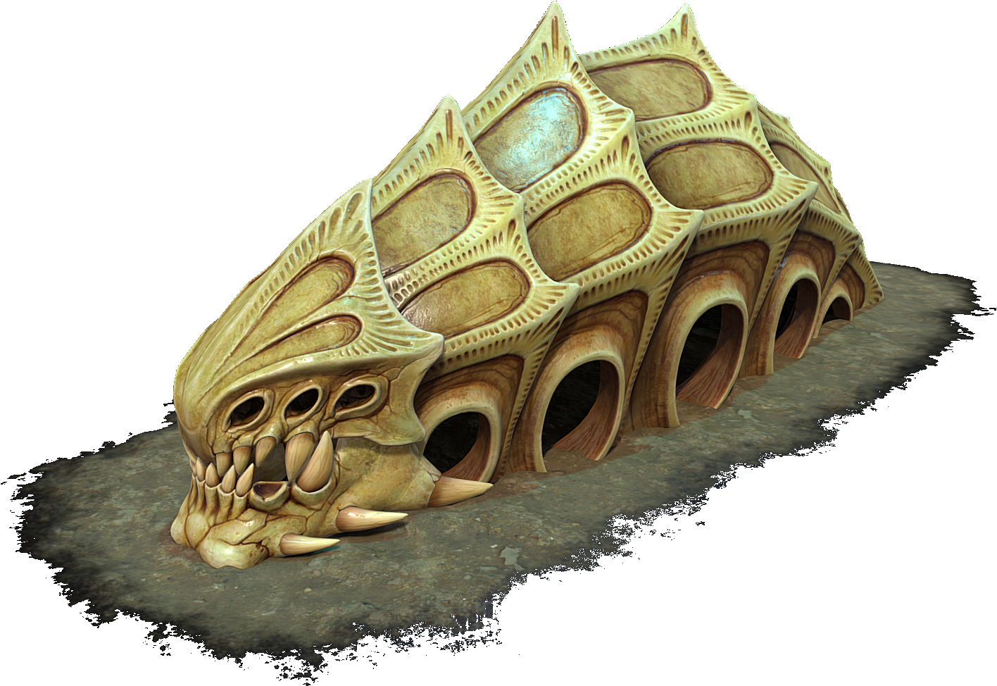 Ancient Skeleton - Subnautica Fossils (1920x1080), Png Download
