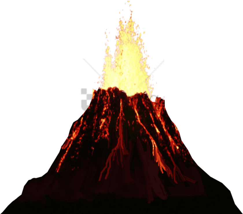 Volcano Erupting - Volcano Transparent Background (769x692), Png Download