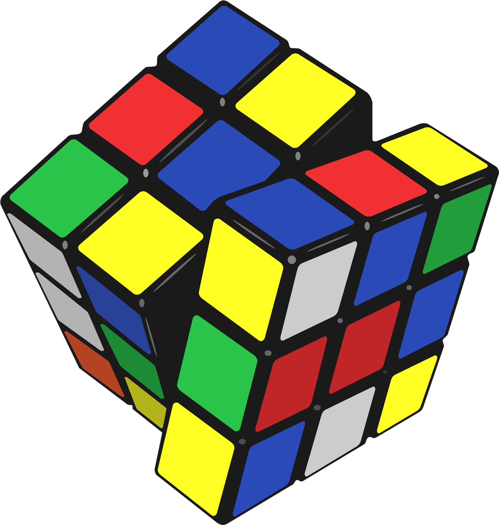 Cube Png Pic - Rubik's Cube Transparent Background (974x1024), Png Download