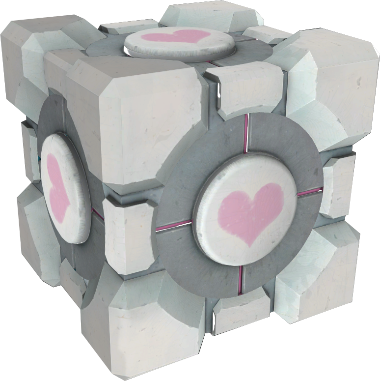 Weighted Companion Cube - Portal Companion Cube (774x775), Png Download