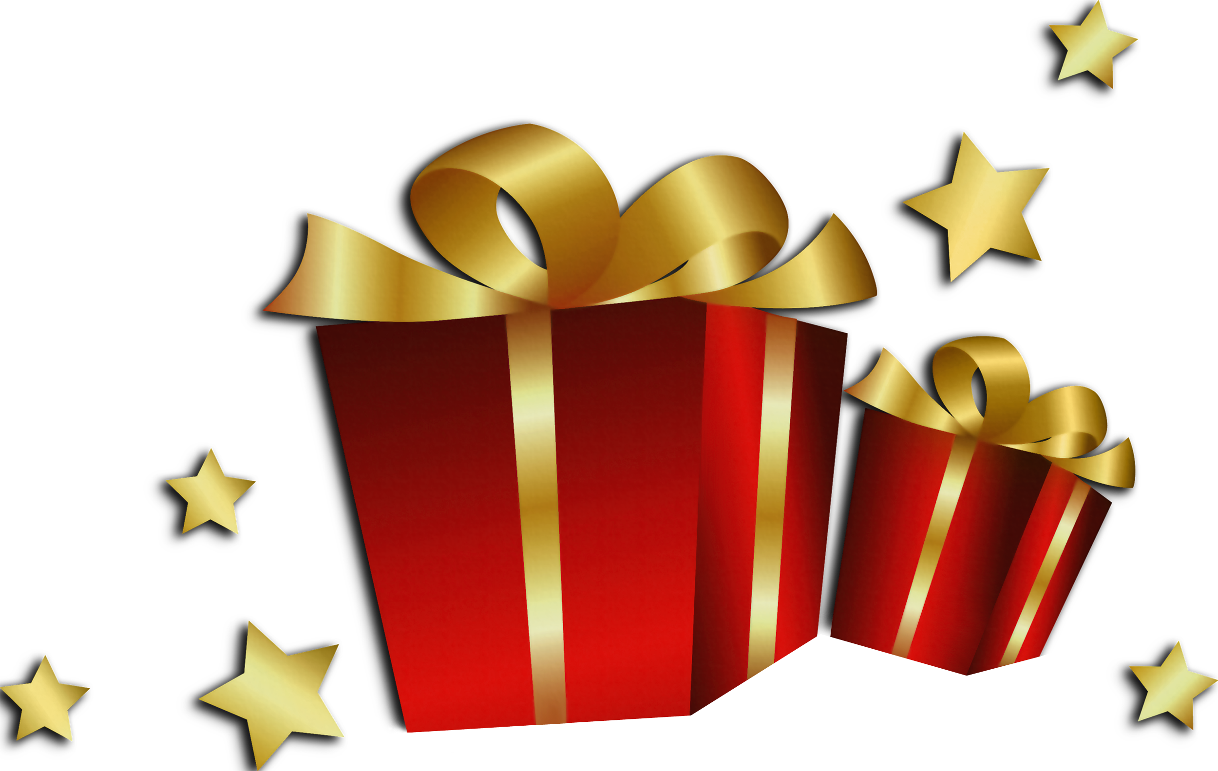 New Year Gift Png (2500x1583), Png Download