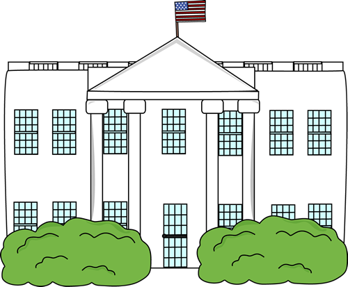 Image Black And White Library Clip Art Image - White House Clip Art (500x413), Png Download