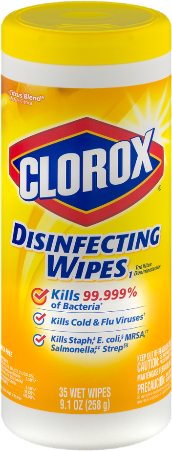 Clorox Disinfecting Wipes Citrus Blend Fresh 35ct - Clorox Disinfecting Wipes Orange Scent 35wet Wipes (1000x1000), Png Download