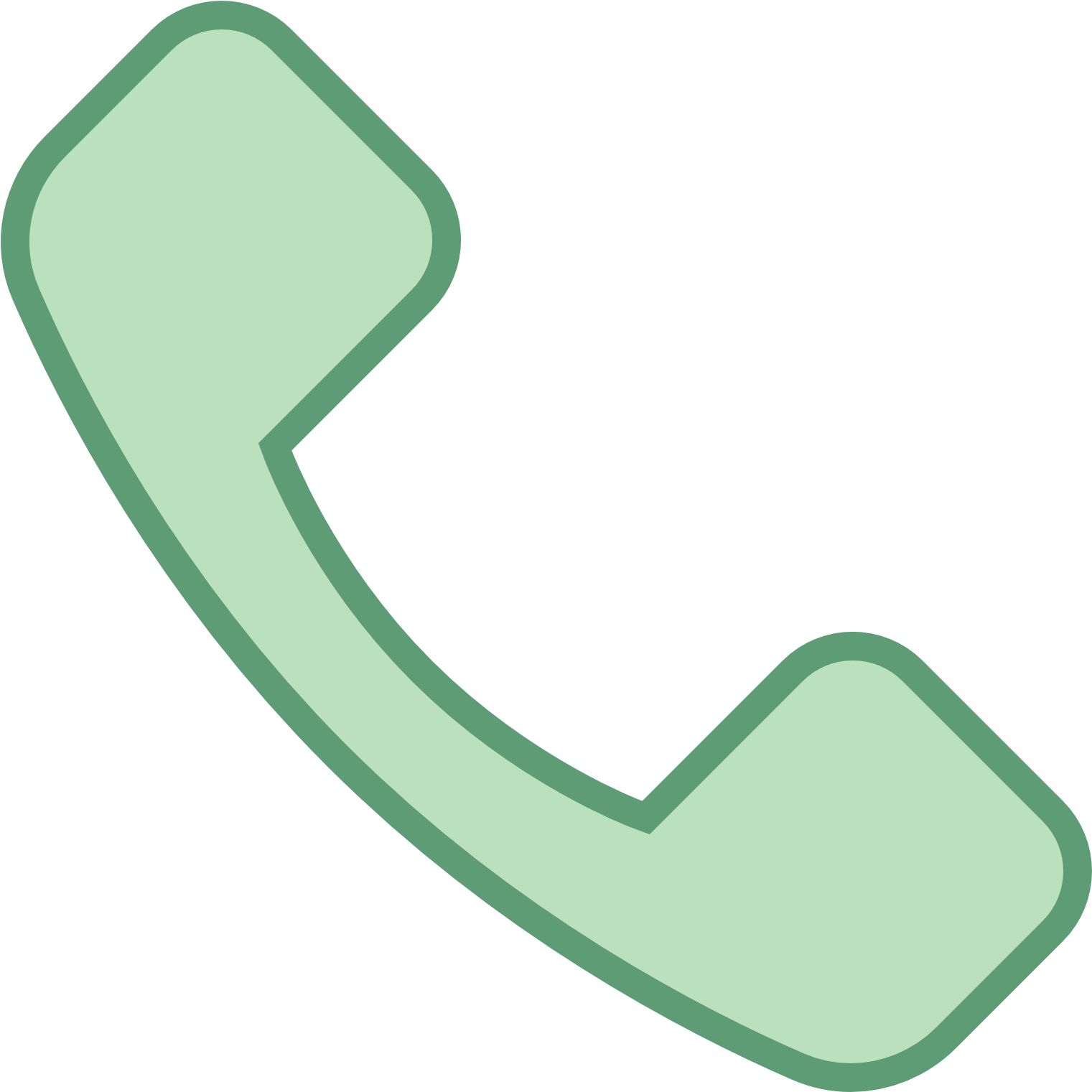 Receiver Clipart Mobile Call - Phone Icons8 (1600x1600), Png Download