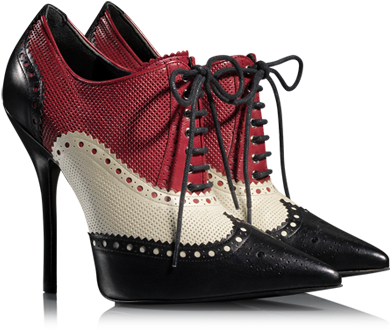 Gucci Shoes For Women Png Image - Gucci Gia Pointy Toe Wingtip Oxford Booties Size 411/2 (538x436), Png Download