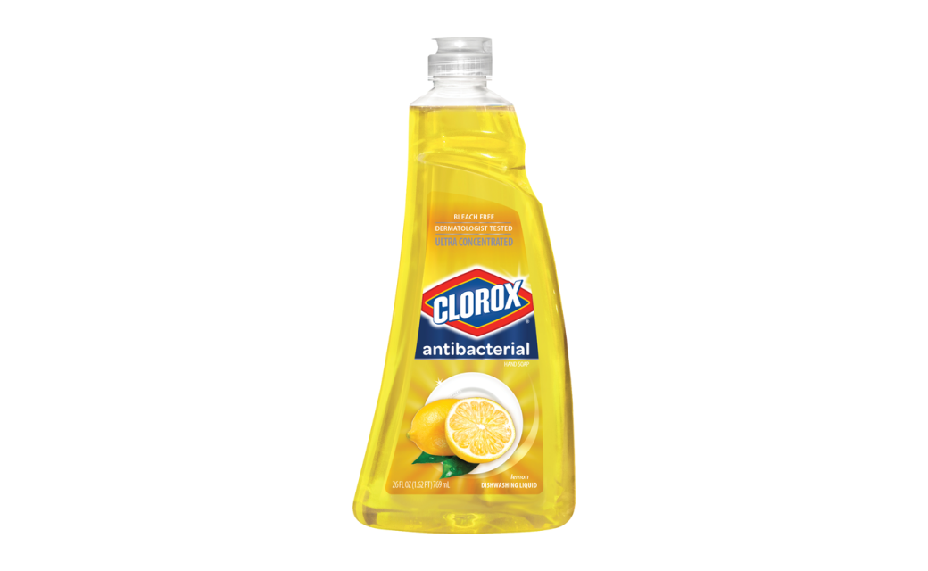 Clorox Antibacterial Dish Soap 26 Oz - Clorox Antibacterial Dish Soap Lemon Scent (1040x640), Png Download