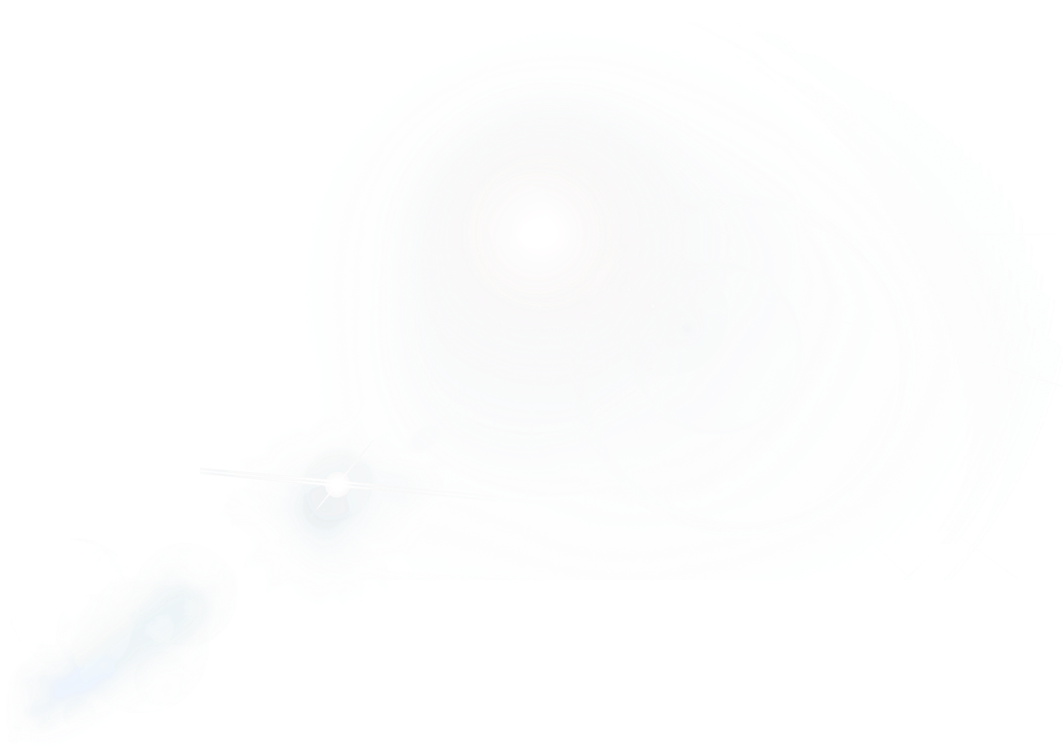 Rainbow Stunning Watercolor Dress - White Lens Flare Png (1611x1160), Png Download