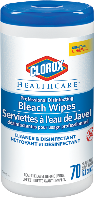Clorox Healthcare™ Professional Disinfecting Bleach - Clorox Disinfecting Wipes With Bleach (850x850), Png Download