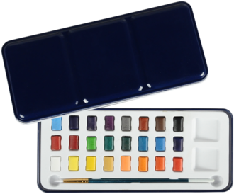 Watercolour Pan Set,m Pebeo Watercolour Paints Australia - Watercolor Painting (350x350), Png Download