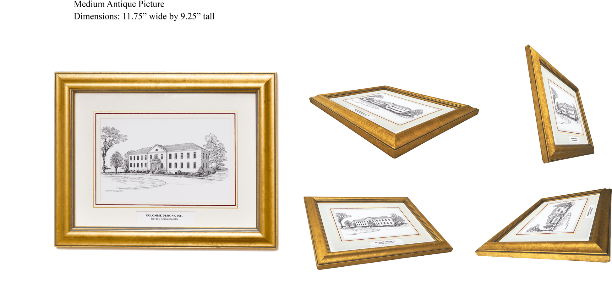 Eastern Washington University ~ Antique - Boston College Black Ink Gold Frame (2048x1133), Png Download