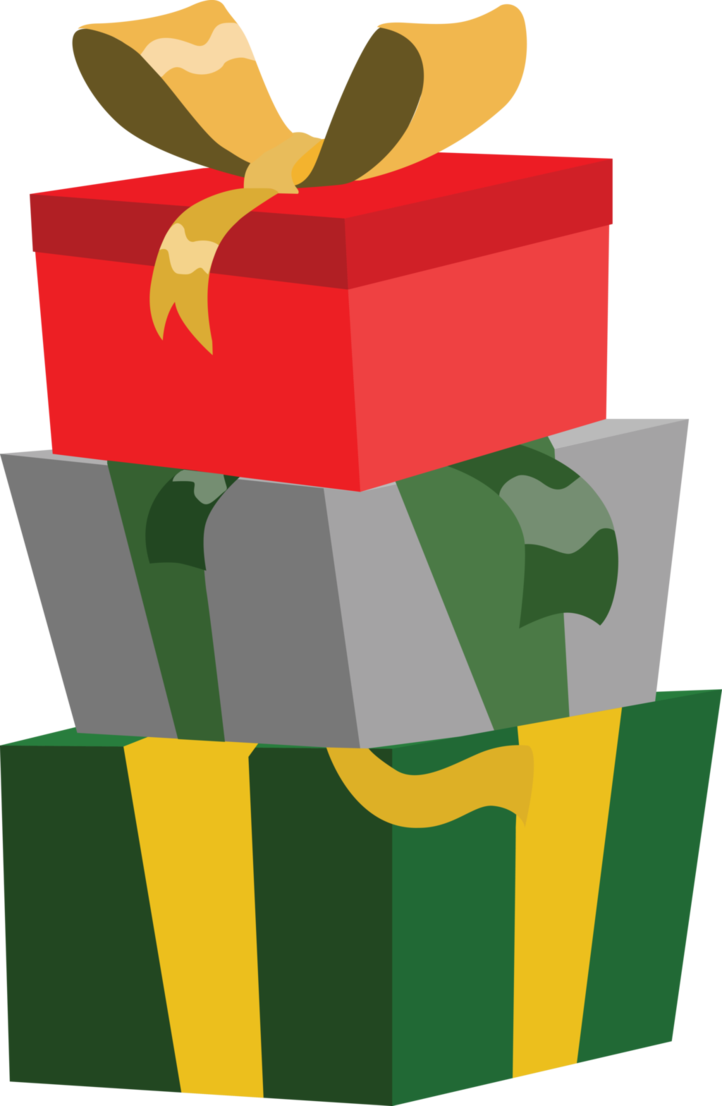 Pony Christmas Presents Credit Free Vector By Poniesfromheaven - Christmas Gift Vector Png (722x1106), Png Download