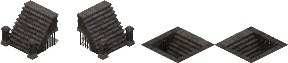 Dungeon Stairs - Floor (1024x256), Png Download