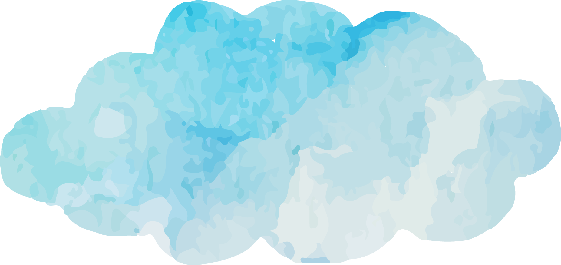 Blue Sky Cloud Turquoise Font - Portable Network Graphics (1853x875), Png Download