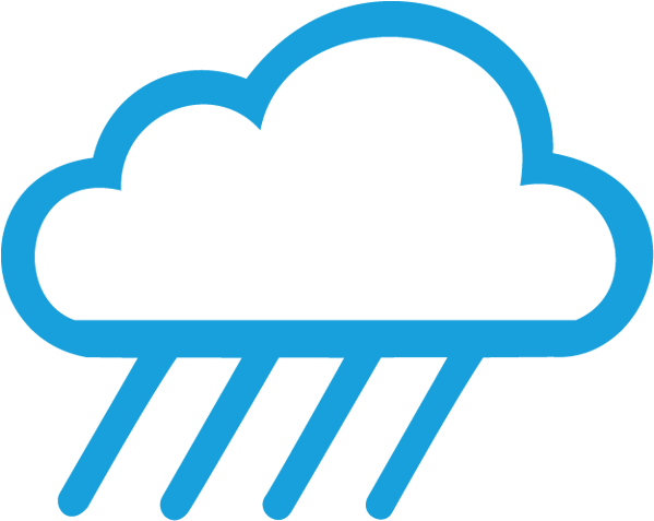 Clouds And Rain Png Svg Freeuse - Cloud Rain Icon Png (622x496), Png Download
