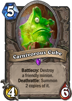 Hearthstone Carnivorous Cube - Carnivorous Cube Hearthstone (300x429), Png Download