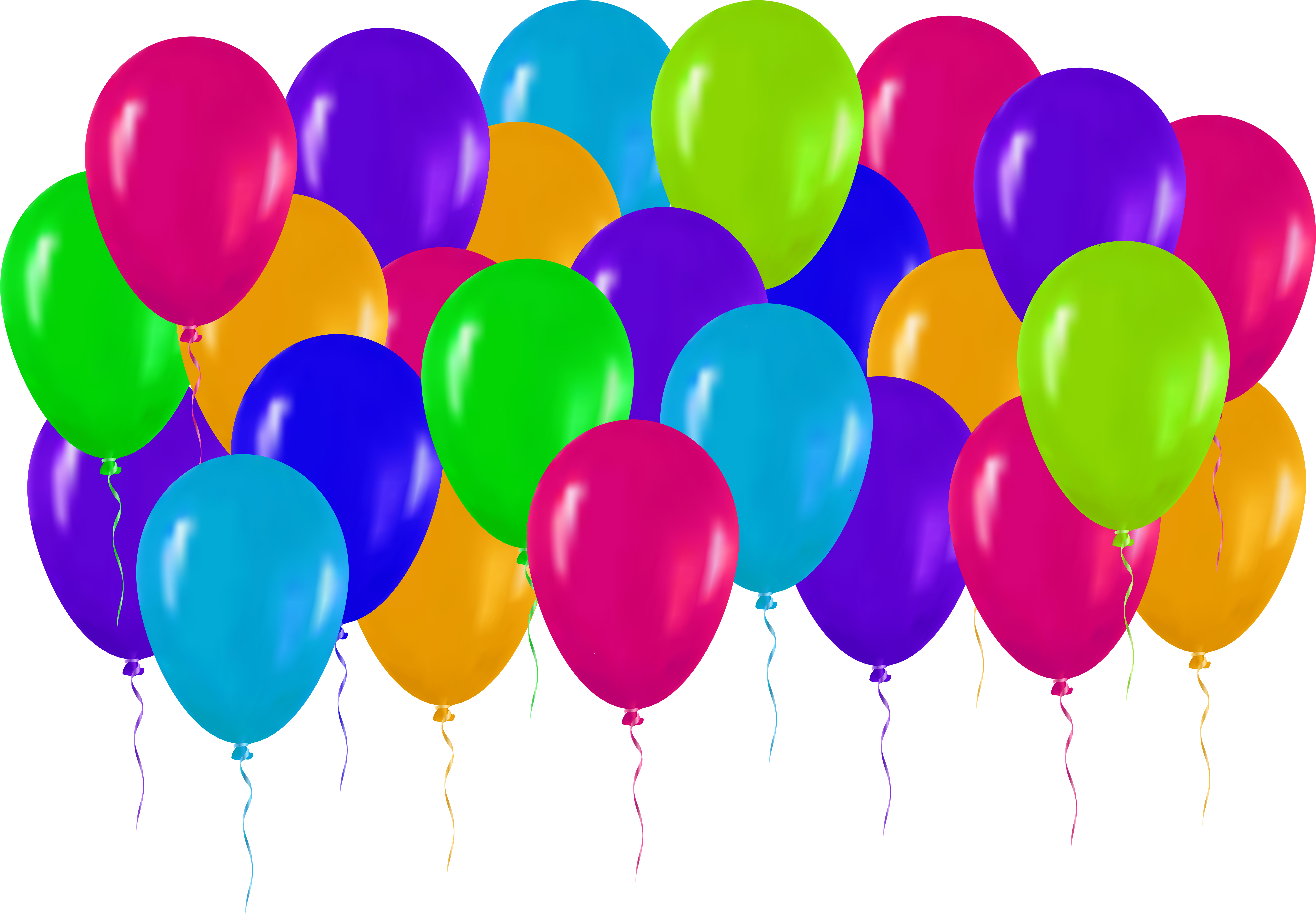 Free Png Colorful Balloons Png Images Transparent - Balloons Happy Birthday Png (850x593), Png Download