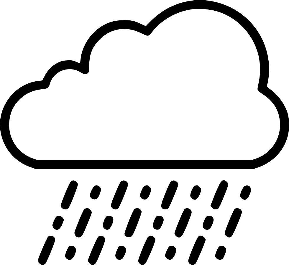 Cloud Rain Heavy Rain Cross Rain Comments - Cloud With Rain Drawing (980x896), Png Download