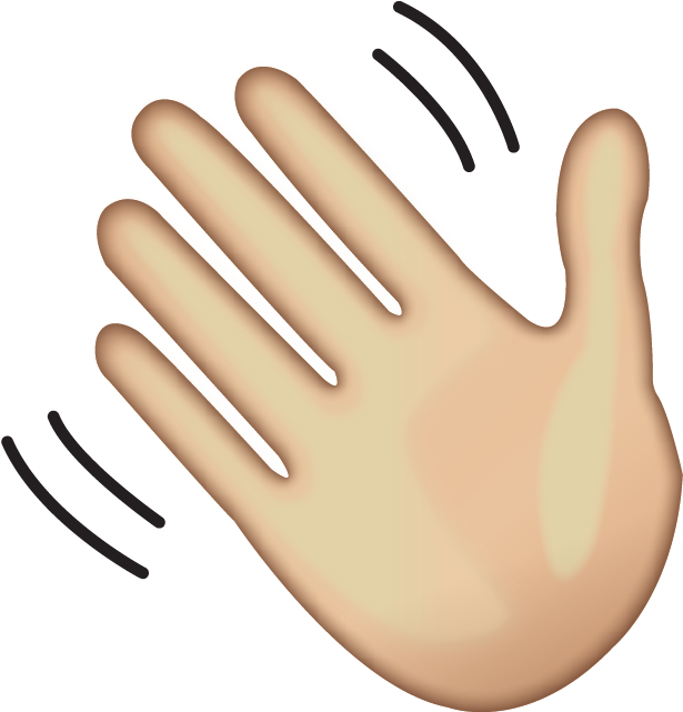 Download Ai File - Waving Hand Emoji Png (640x640), Png Download