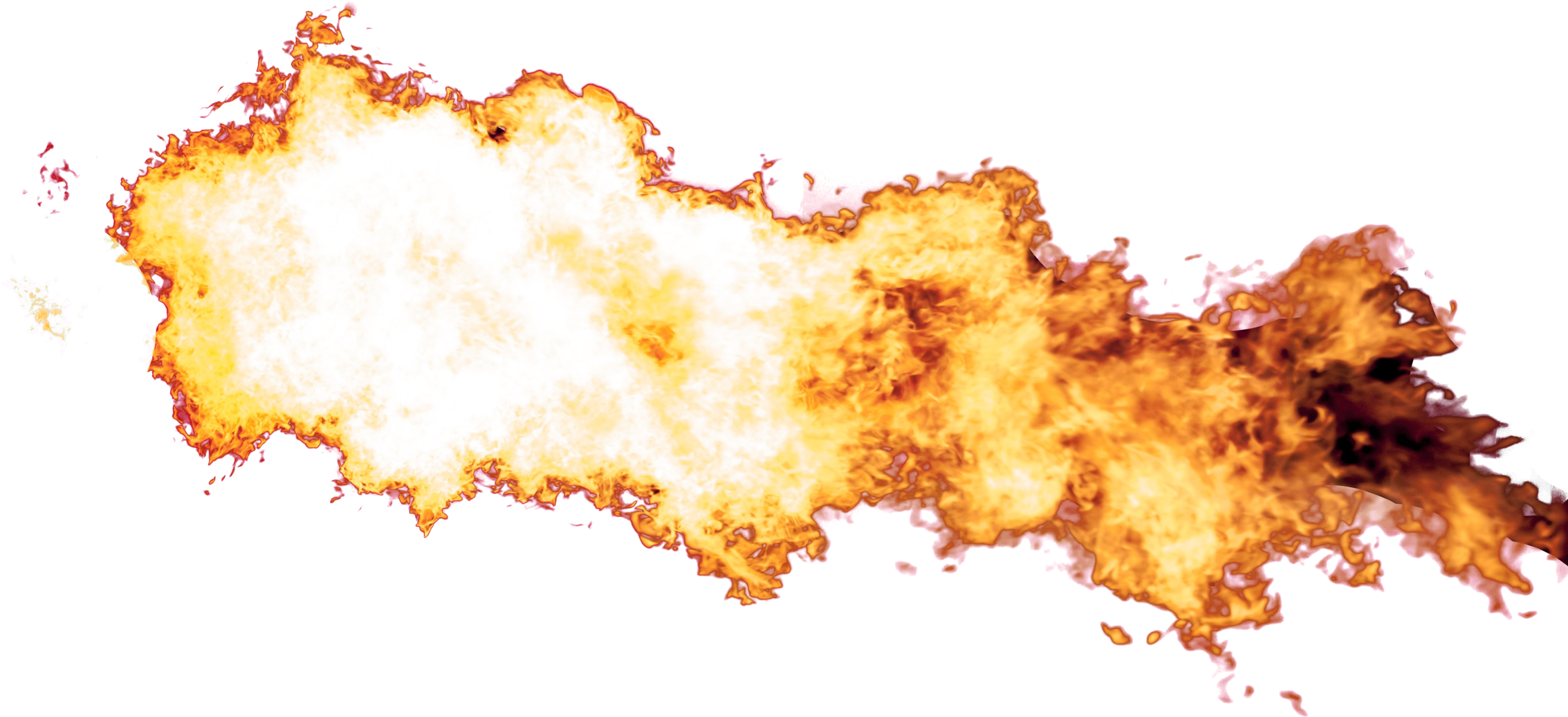 Fire Flame Png Transparent Image - Flame Png (2350x1137), Png Download