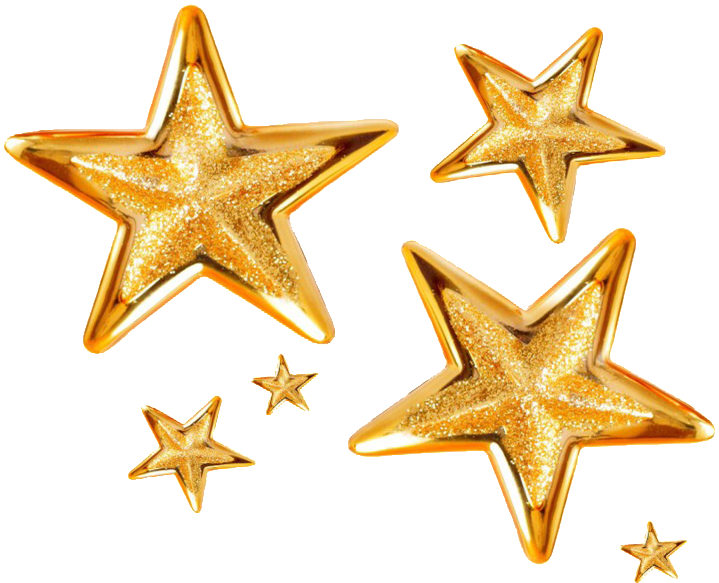 Gold Stars Clipart Png Transparent (900x770), Png Download