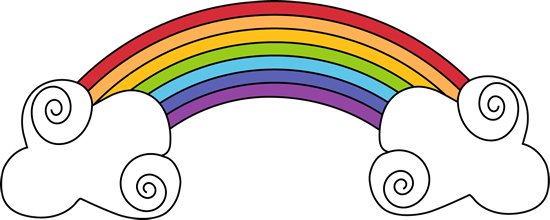 Drawn Rainbow Cloud Png - Rainbow Clip Art (550x220), Png Download