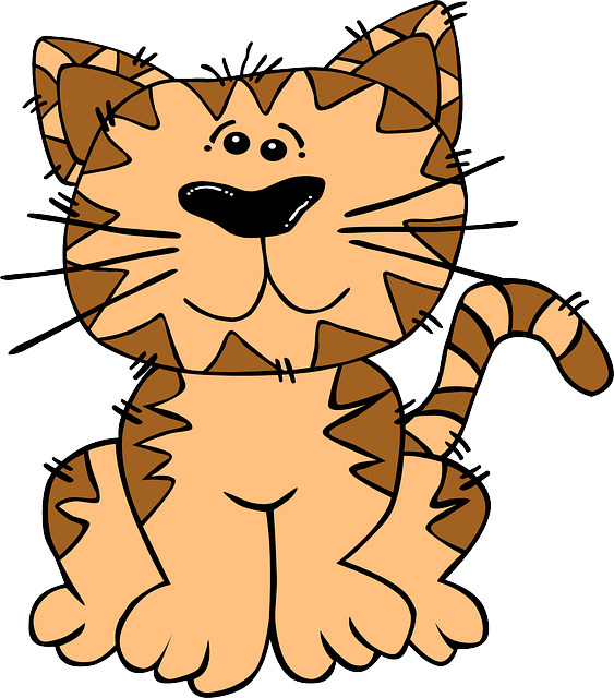 Cartoon Cat 2 Clip Art At Clipart Library - Cartoon Cat No Background (528x600), Png Download