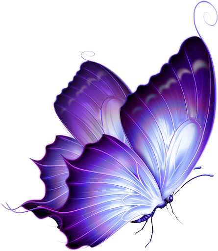 Related Image Purple Butterfly Tattoo, Butterfly Flowers, - Purple Butterfly Png (480x538), Png Download