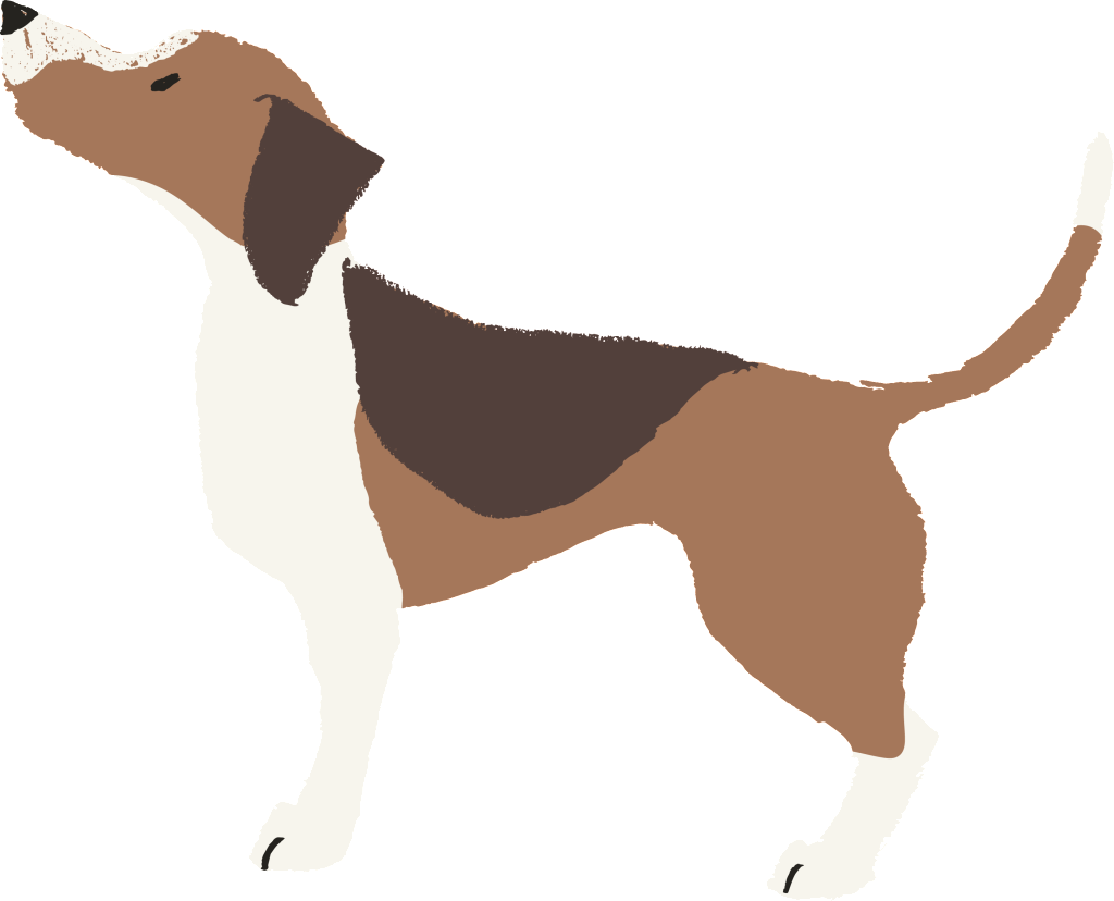 This Graphics Is Hand Painted Brown Home Dog Free Buckle - Dog (1024x828), Png Download