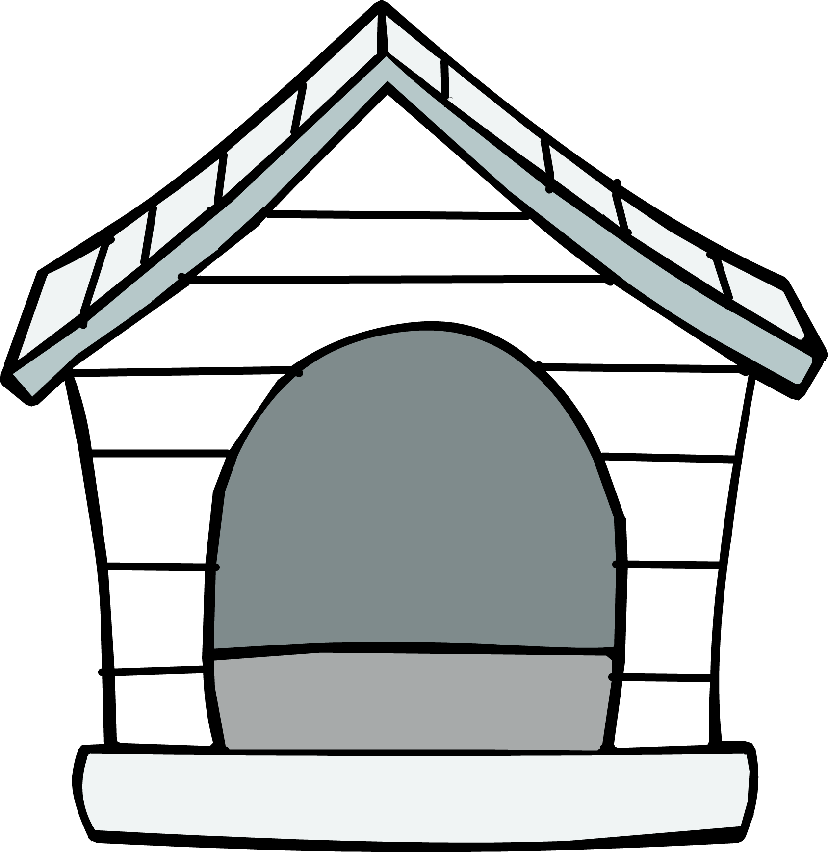 White House - Puffle House (1688x1737), Png Download