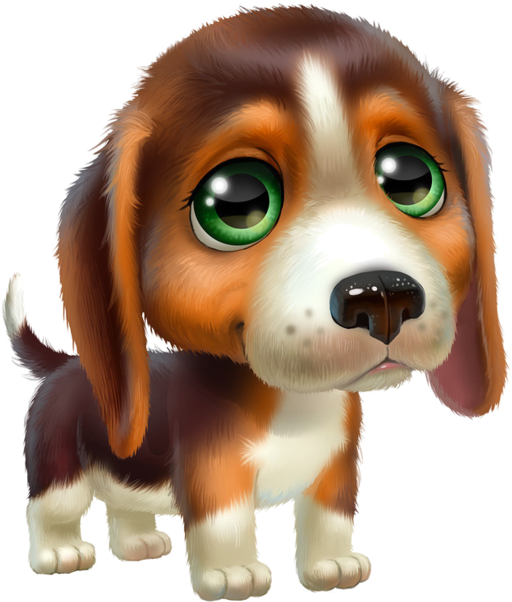 Watercolor Dog Clipart - รูป หมา น่า รัก (600x657), Png Download