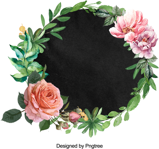 Beautiful Hand Paint Watercolor Floral Wreath, Flower, - Watercolor Painting (640x640), Png Download