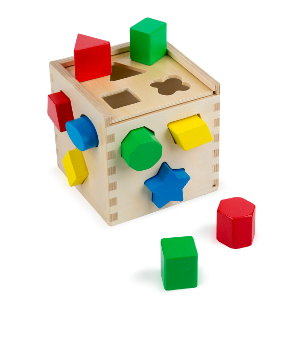 Melissa&doug Shape Sorting Cube - Educational Toys 6 Months Years (553x700), Png Download