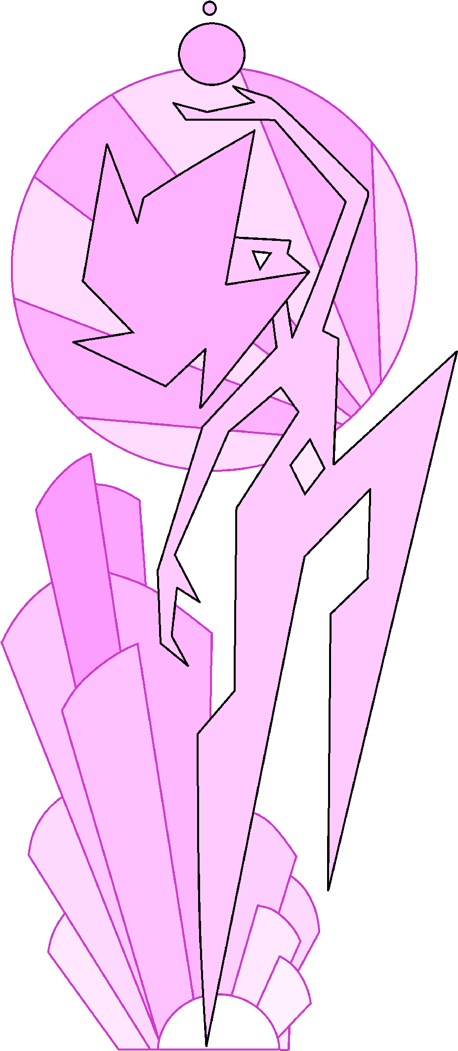Colored Pink Diamond - Pink Diamond Kissing Rose (1046x2239), Png Download