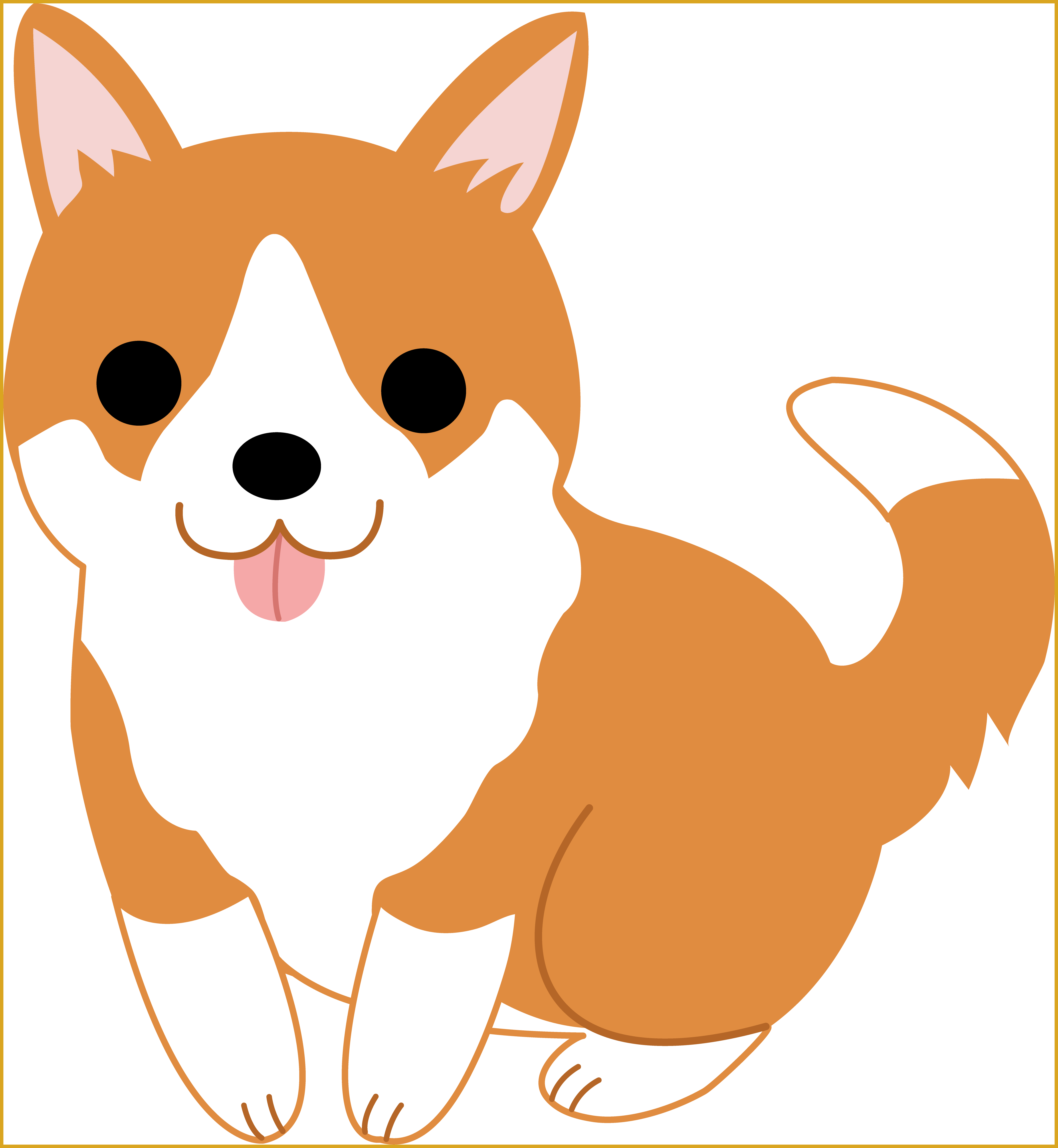 Cute Dog Clipart Clipart Panda Free Clipart Images - Dog Clipart Cute (4736x5143), Png Download