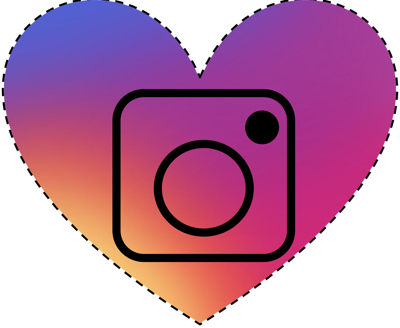 Share This Article - Coração Do Instagram Png (876x720), Png Download