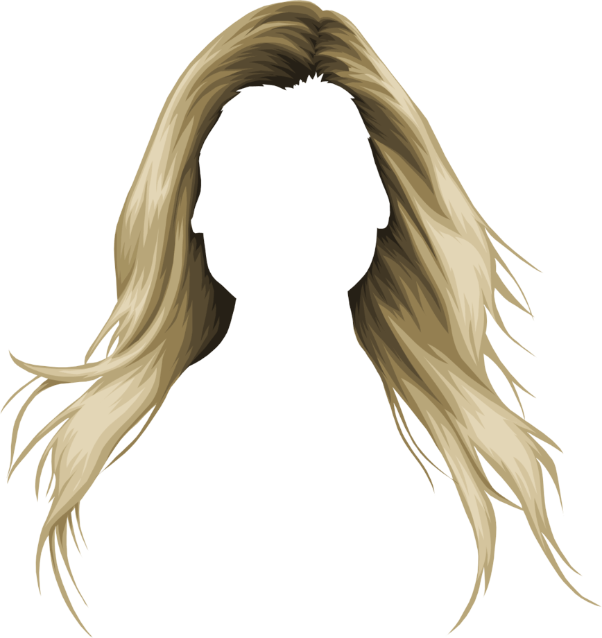 Clip Library Blond Long Transparent Png Stickpng - Blonde Girl Hair Png (868x920), Png Download