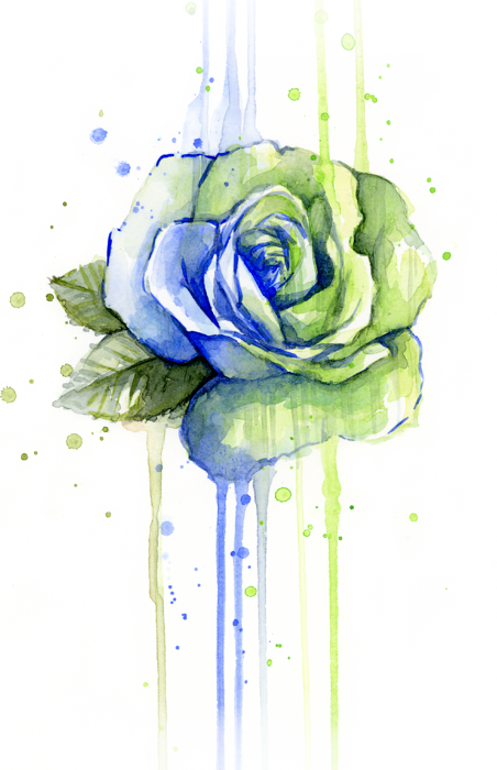 Bleed Area May Not Be Visible - Seattle 12th Man Seahawks Watercolor Rose (452x700), Png Download