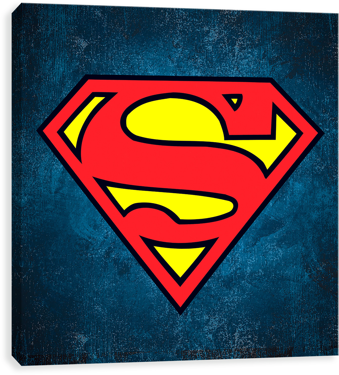 Superman Logo On Texture Square - Superman Logo Round (1280x1280), Png Download