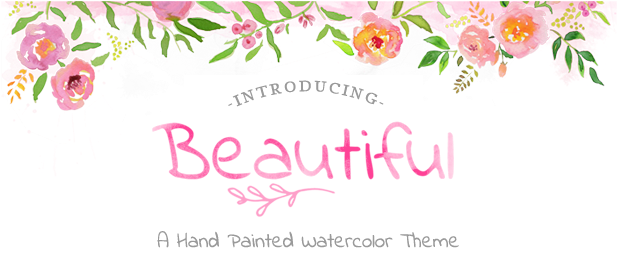 Beautiful Logo - Flower Top Border Background (616x261), Png Download