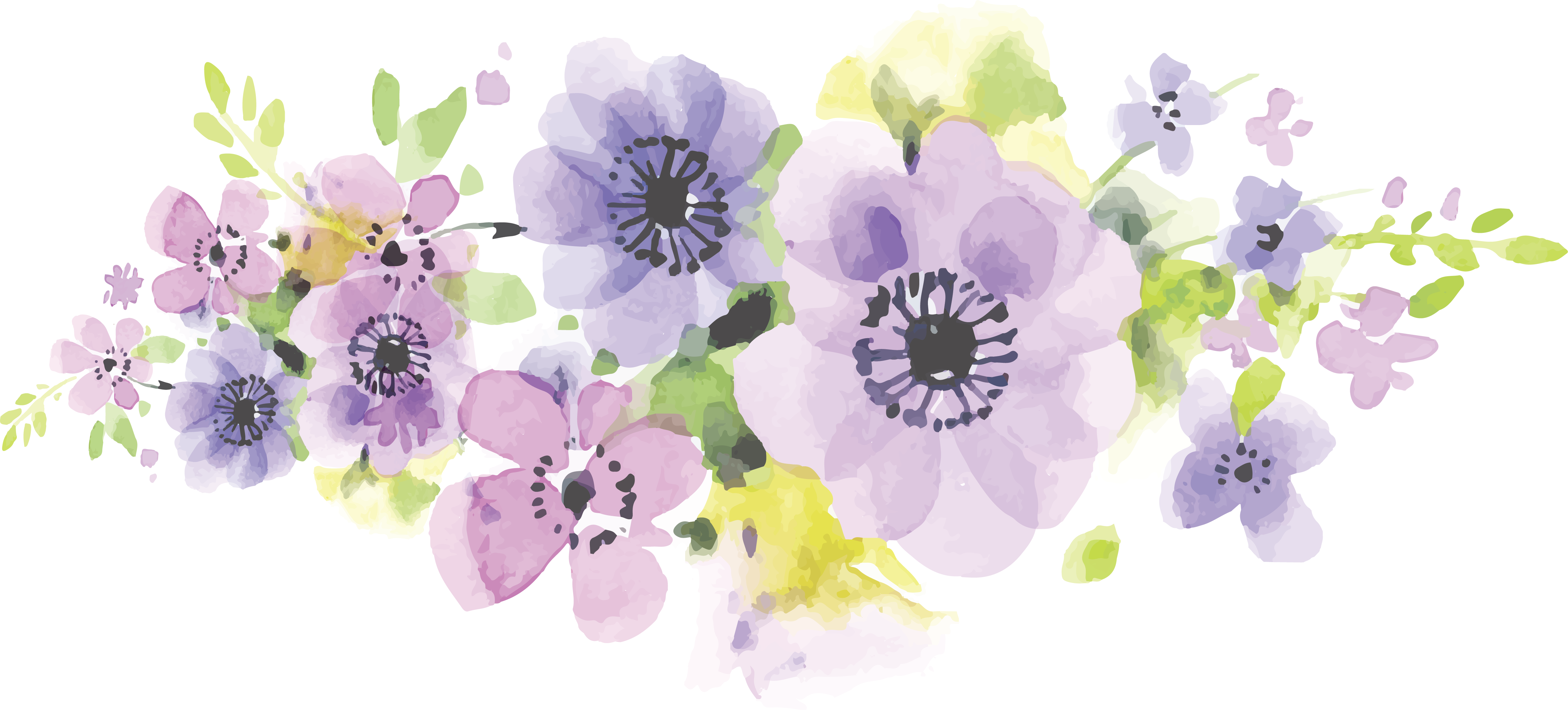 Download Transparent Clip Art Library Library Floral Design Flower Floristry - Purple Floral